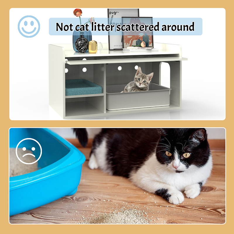 Piilotettu pesuhuoneen wc -kotelo roskapihakalusteet Cat Cage Piilotettu pesuhuoneen wc -kotelo roskapihakalusteet Cat Cage