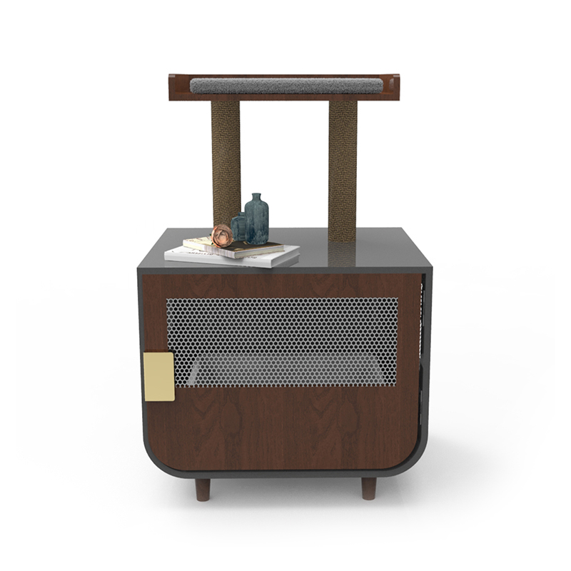 Puinen piilotettu pesuhuonekaluskissa häkki roskikaapissa