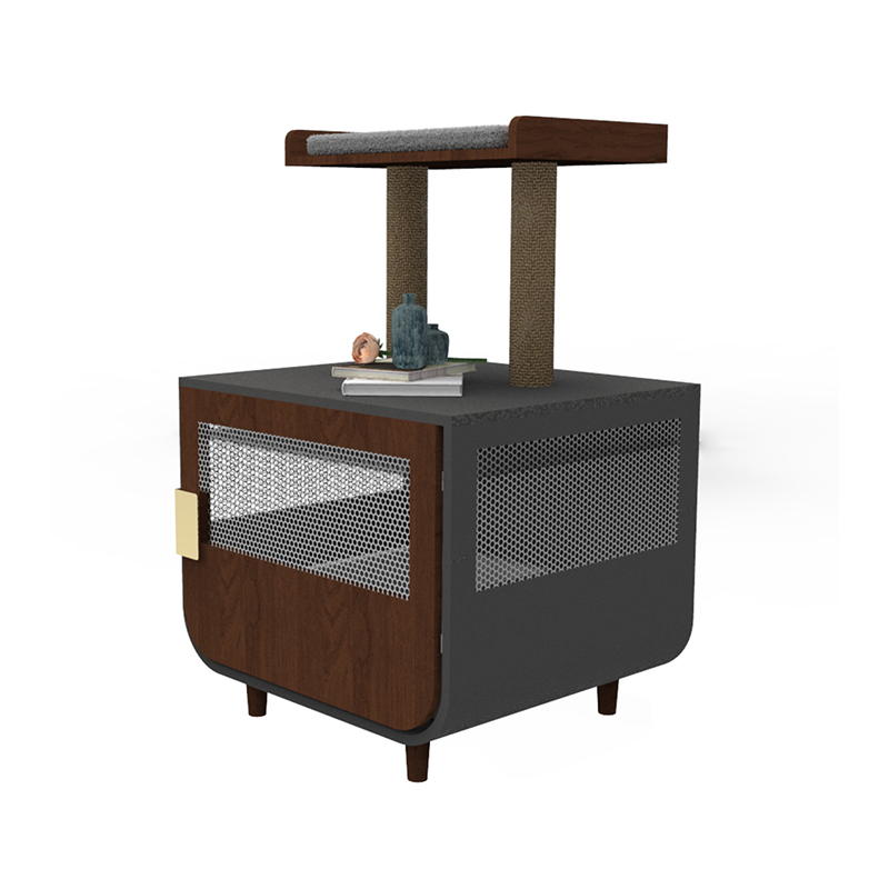 Puinen piilotettu pesuhuonekaluskissa häkki roskikaapissa Puinen piilotettu pesuhuonekaluskissa häkki roskikaapissa