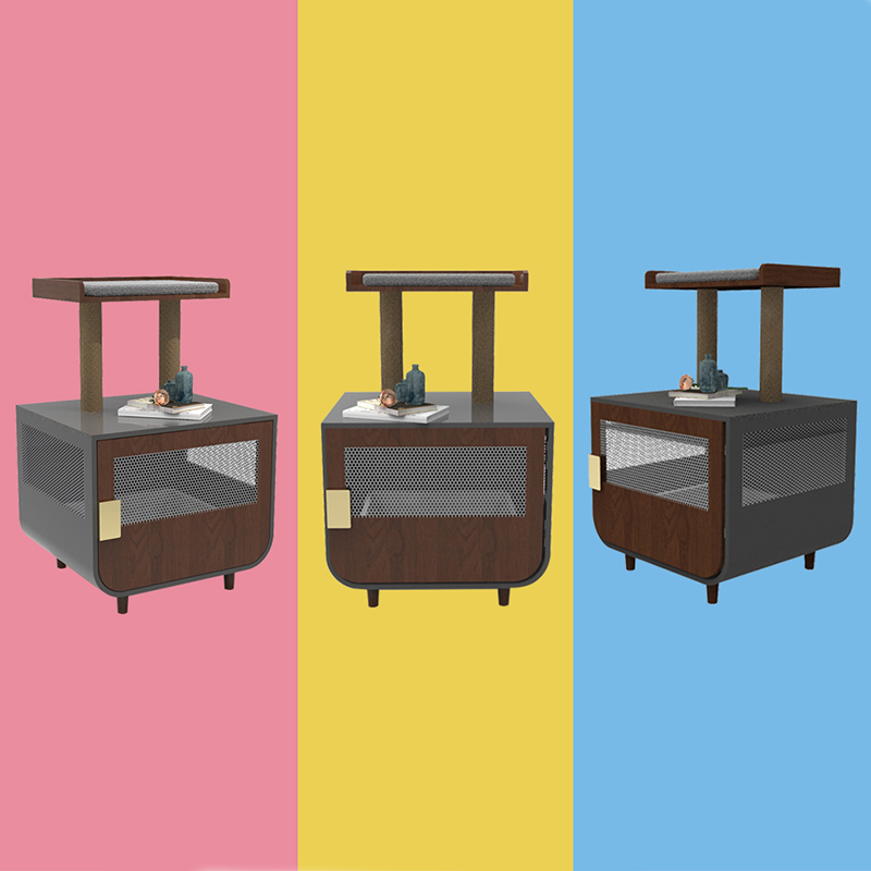 Puinen piilotettu pesuhuonekaluskissa häkki roskikaapissa Puinen piilotettu pesuhuonekaluskissa häkki roskikaapissa