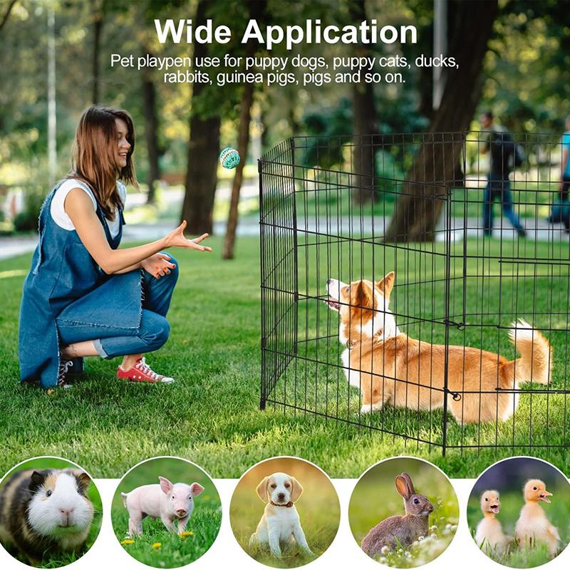 Oxford kankaan lattiataitettava metallilangan koira leikkikone Oxford kankaan lattiataitettava metallilangan koira leikkikone