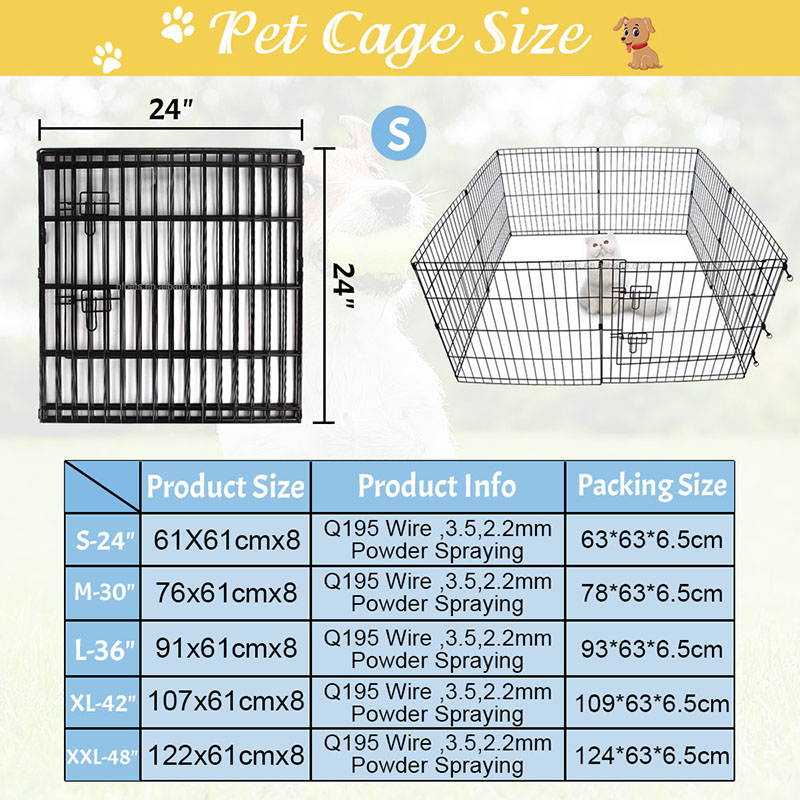 Taitettu lankametallikoira leikkipenki Taitettu lankametallikoira leikkipenki