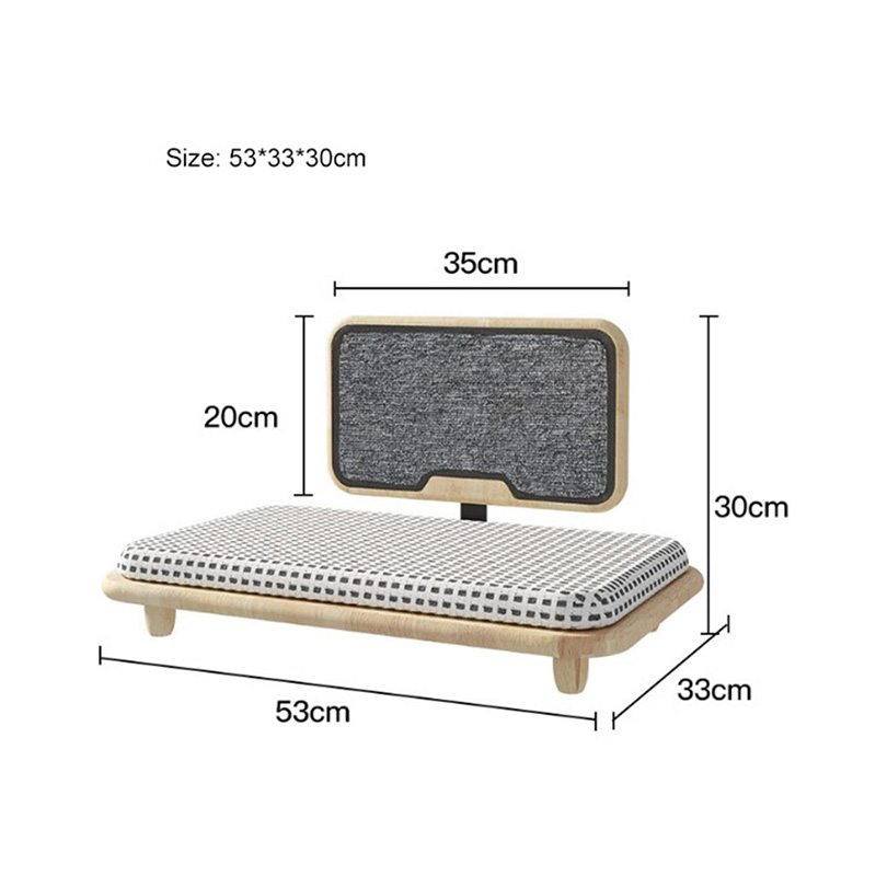 Massiivipuu kodikas kissan sängynpesä naarmuuntulevyllä Massiivipuu kodikas kissan sängynpesä naarmuuntulevyllä