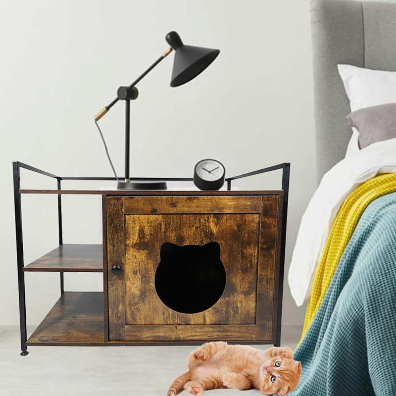 Huonekalutyyliset kissat häkki säilytyshyllyn pentuekaapissa Huonekalutyyliset kissat häkki säilytyshyllyn pentuekaapissa