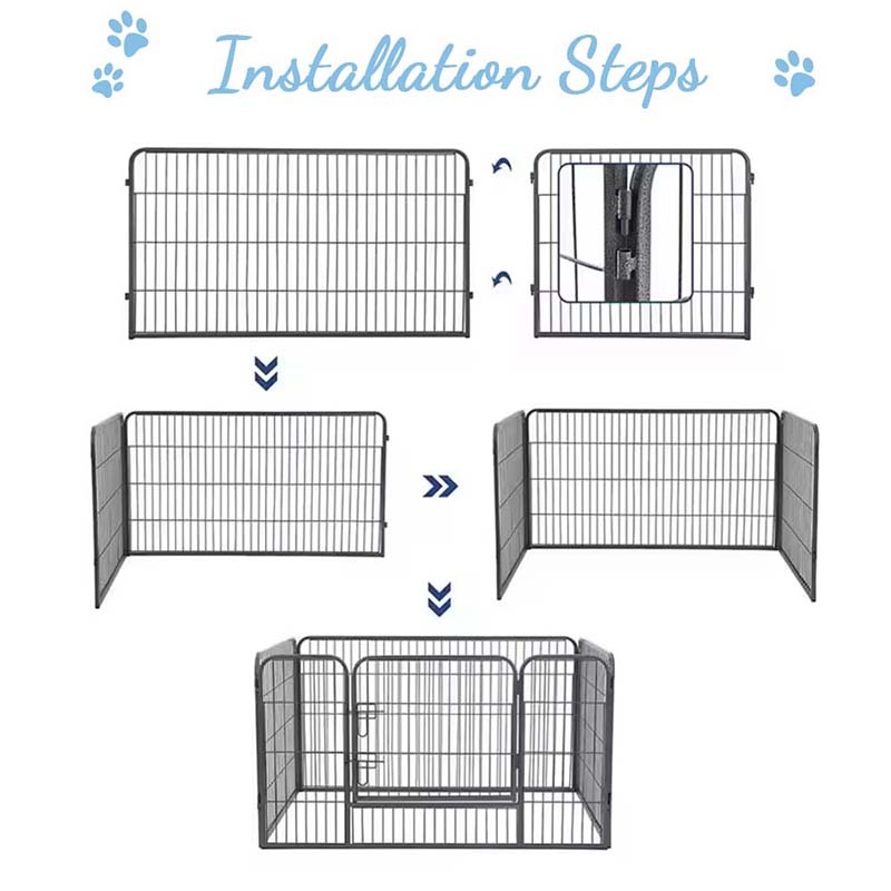 Raskas taitettava putken metalli koira leikkipenki Raskas taitettava putken metalli koira leikkipenki