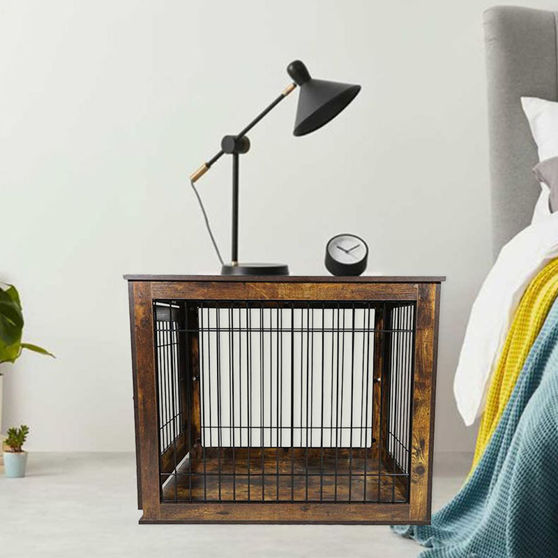 Sisätilojen puinen koiran kennel -huonekaluttyylinen koiran häkki Sisätilojen puinen koiran kennel -huonekaluttyylinen koiran häkki