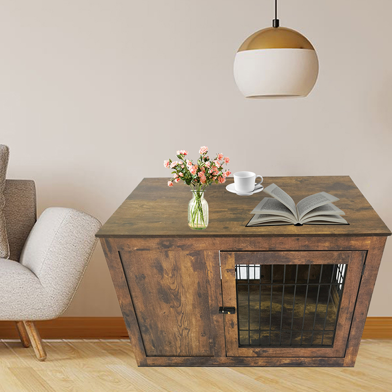 Kaksinkertainen ovi maalaismainen puiset huonekalut tyylinen koiran häkki Kaksinkertainen ovi maalaismainen puiset huonekalut tyylinen koiran häkki