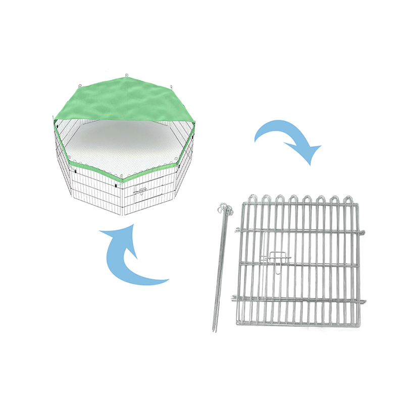 Taitettavat pentubbit metal -juoksun koiran leikkikone, jolla on yläkansi Taitettavat pentubbit metal -juoksun koiran leikkikone, jolla on yläkansi