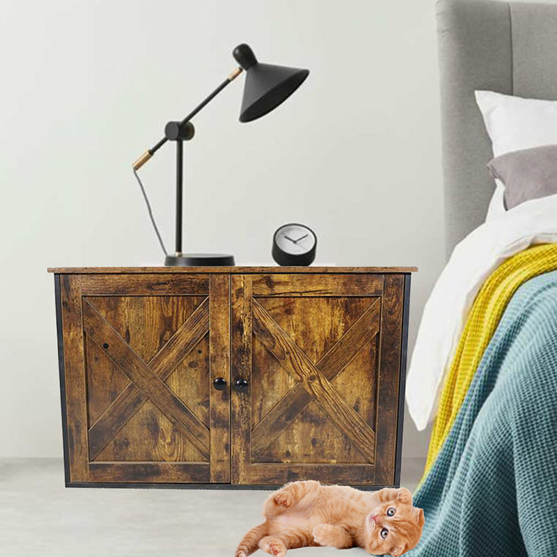 Sisäkalusteet Kissan häkki jakajan roskakaapissa Sisäkalusteet Kissan häkki jakajan roskakaapissa