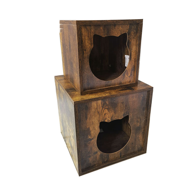 Hiukkaspuun sisäkalusteet Kissat Cage päätypöydän roskakaappi Hiukkaspuun sisäkalusteet Kissat Cage päätypöydän roskakaappi