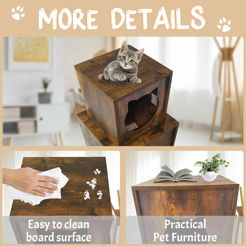 Hiukkaspuun sisäkalusteet Kissat Cage päätypöydän roskakaappi Hiukkaspuun sisäkalusteet Kissat Cage päätypöydän roskakaappi