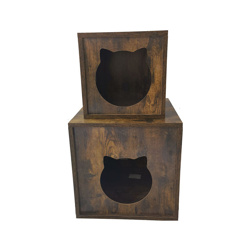 Hiukkaspuun sisäkalusteet Kissat Cage päätypöydän roskakaappi Hiukkaspuun sisäkalusteet Kissat Cage päätypöydän roskakaappi