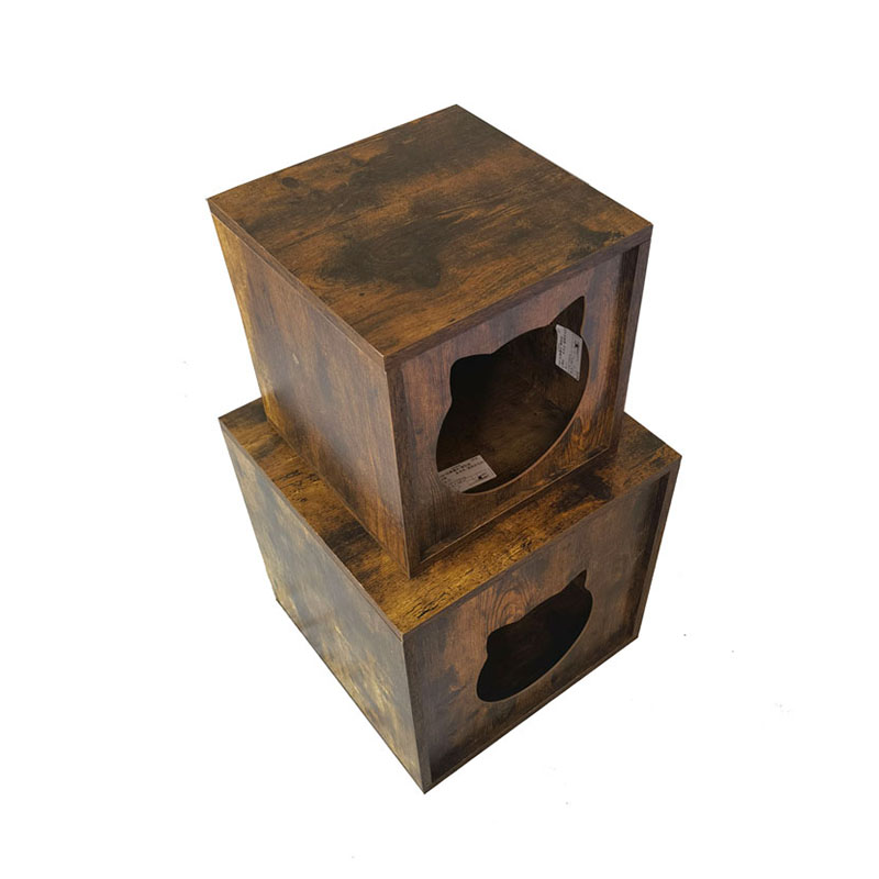 Hiukkaspuun sisäkalusteet Kissat Cage päätypöydän roskakaappi Hiukkaspuun sisäkalusteet Kissat Cage päätypöydän roskakaappi