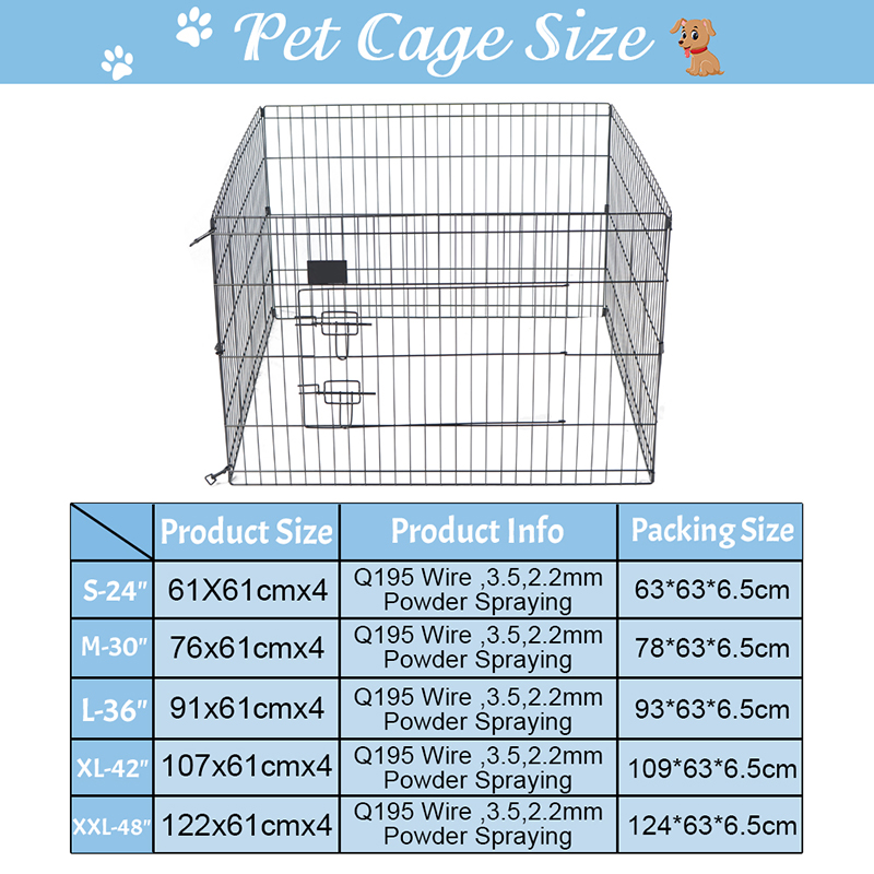 4 paneelia taitettava lankametalli koira leikkipenki 4 paneelia taitettava lankametalli koira leikkipenki