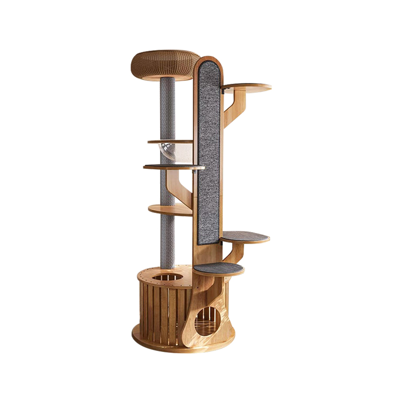 Kaktusmuoto puun kiipeilykehys kiinteä kissapuu avaruuskapselilla